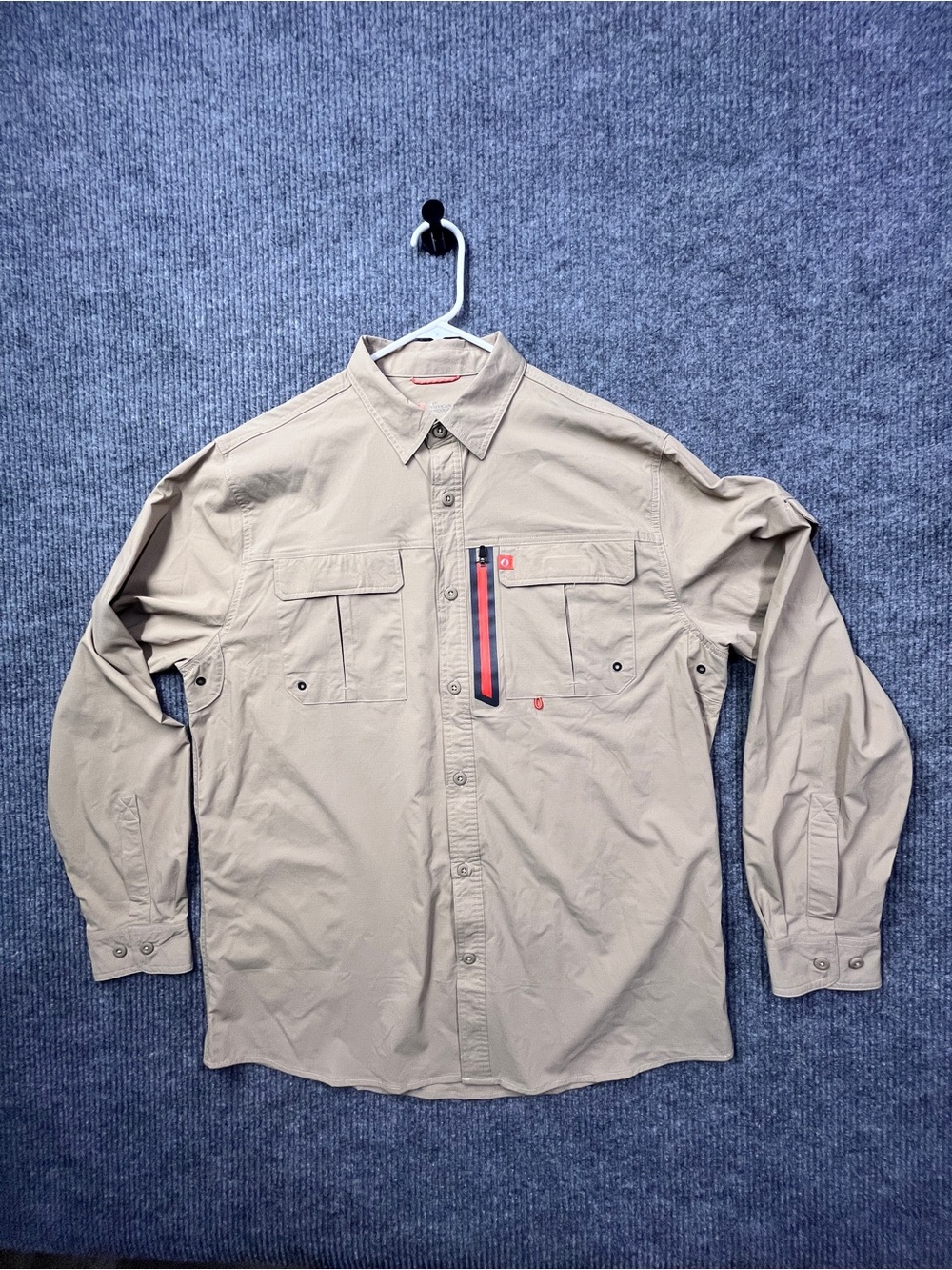 The American Outdoorsman Men's Fishing Shirt Brown XL Long Sleeve